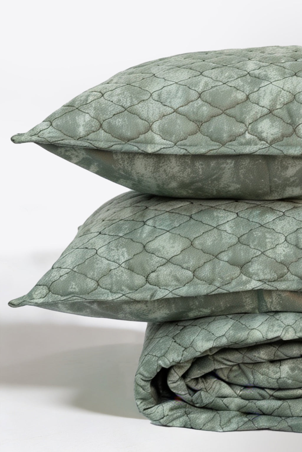 washed olive coverlet