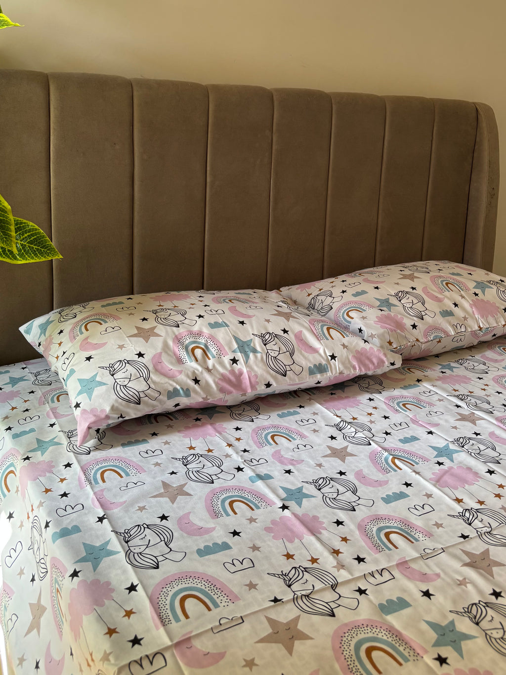 the pink unicorn sheet set