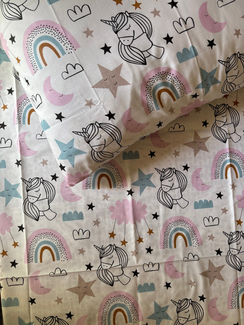 the pink unicorn sheet set