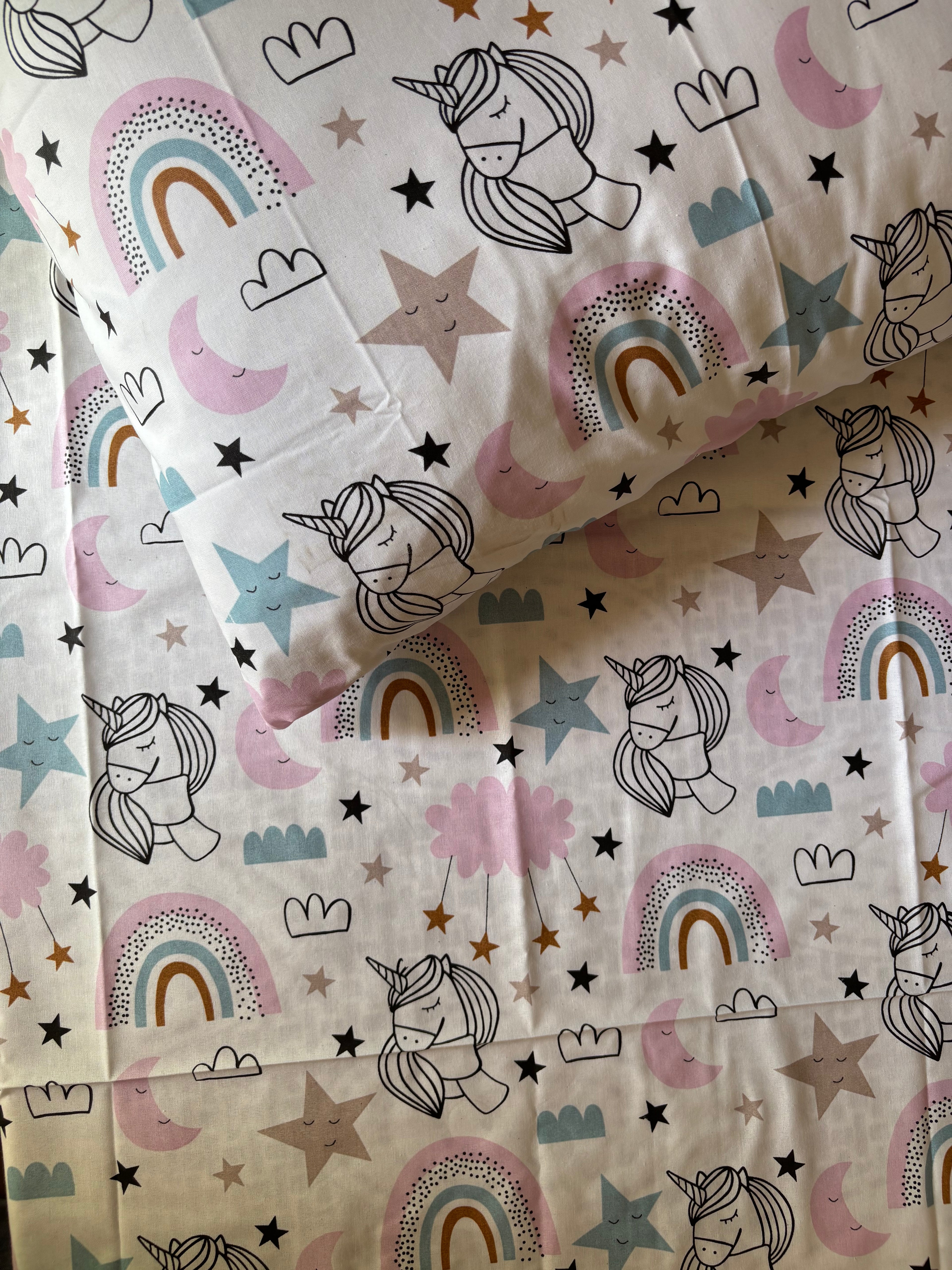 the pink unicorn sheet set