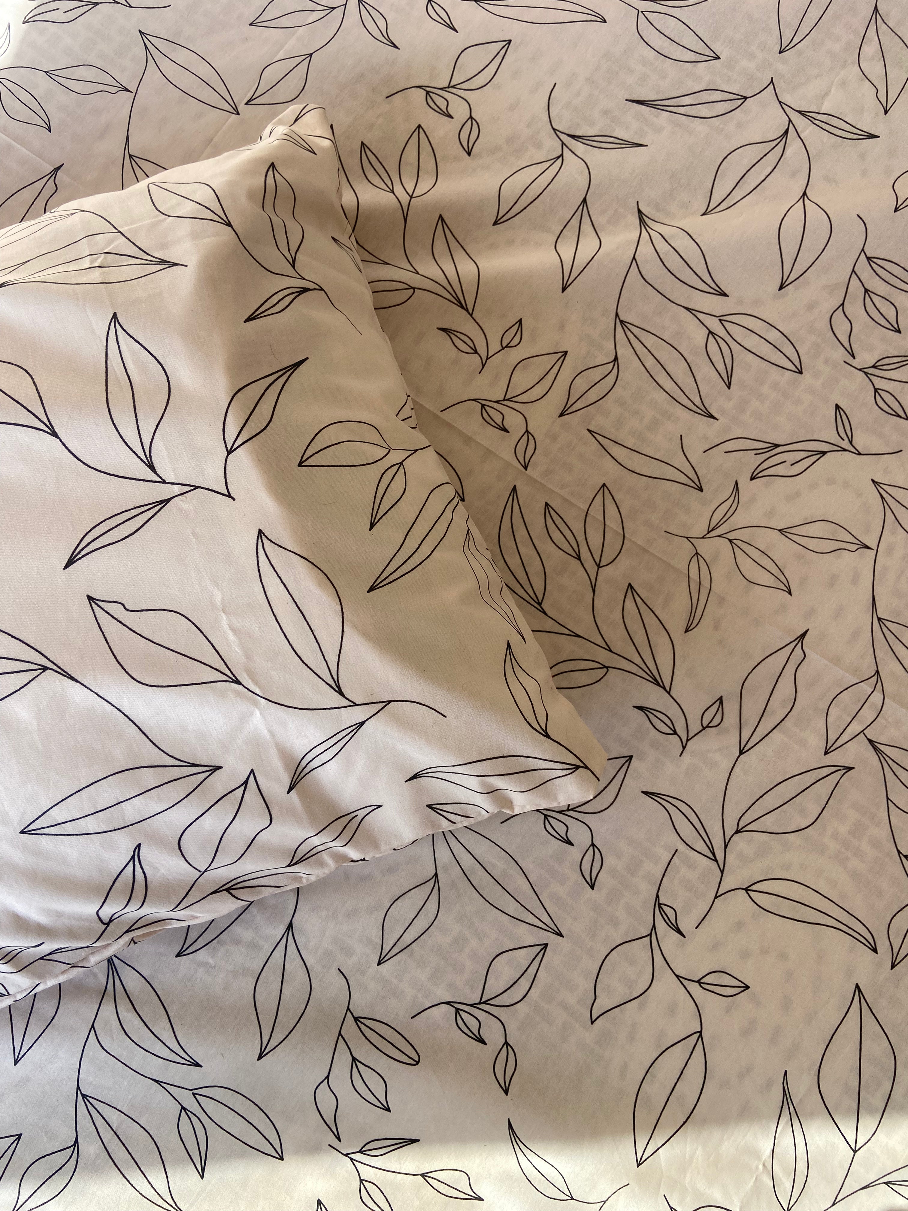 blush leaf sheet set