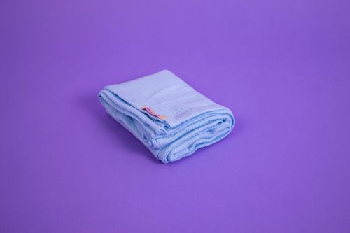 baby blue Muslin blanket
